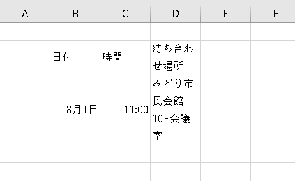 長い文字列をセル内で改行しよう！手順4