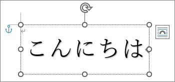 ワードアートに「こんにちは」と文字を入力する