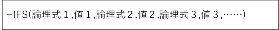 「IFS関数」の基本的な構文と仕組み