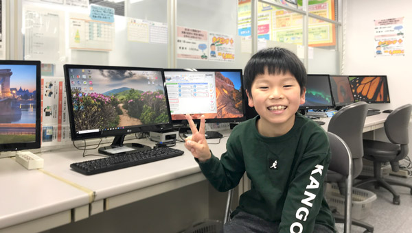 小学生、中学生のパソコンプログラミング受講生の口コミ　LABI広島校のゆっくん